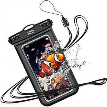 YOSH Funda Impermeable Móvil IPX8 Universal , Bolsa para Móvil Estanca a Prueba de Agua para iPhone 12 Pro Mini 11 XR X 8 7 6 Galaxy S21 S20 A51 A71 Xiaomi Poco X3 RedMi Note 9 hasta 6.8''