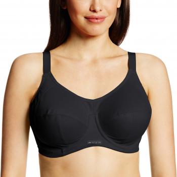 Elomi Energise Wired Sports Bra Black Nylon H90 for Women