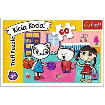 Trefl 17343 mit Freunden, Kätzchen Kicia Kocia 60 Teile, für Kinder ab 4 Jahren Puzzle