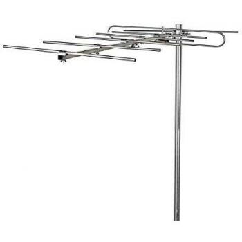 Nedis - Antena de TV - Amplificación máxima de 13 dB - VHF: 174-230 MHz - Alcance de 50 km - para Exteriores