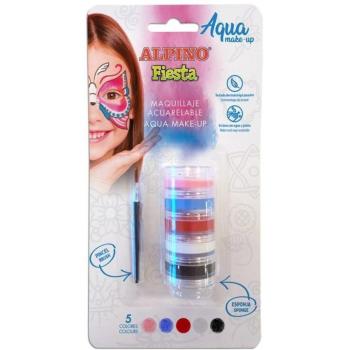 Maquillaje Acuarelable Alpino Fiesta Aqua Make-Up, 5 Colores, 3g, Blíster