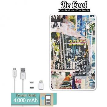 Becool® - Batería Externa Power Bank 4000 mah + Gratis 1 cable USB-MicroUsb