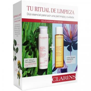Clarins Set de Limpieza para Piel Normal a Seca con Leche Desmaquillante 200ml y Tónico Hidratante 200ml
