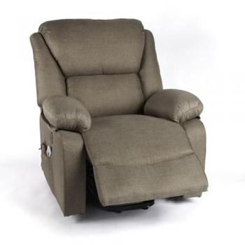 Sillón de Masaje Eléctrico Reclinable Chicago con Calor Lumbar y 8 Modos de Masaje en Microfibra (Capuchino)