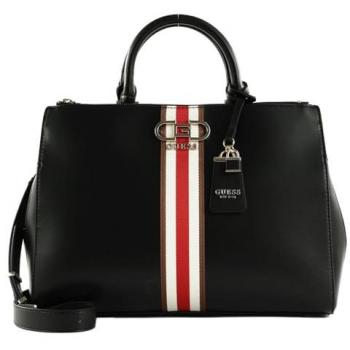 Guess Nelka Eco-Friendly Black Satchel Handbag
