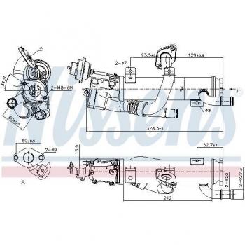 Enfriador de gases de escape EGR NISSENS 989329