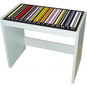 Kit Closet 3040076001 - mesa de estudio diseño código de barras, blanco, 75 x 90 x 48