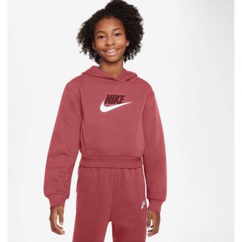 Nike - Sudadera de niña Club Fleece Nike Rosa (XL)