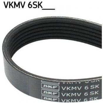 Correa trapecial poli V SKF VKMV 6SK730, tipo de producto: correa V-ribbed, características: longitud 730 mm, número de nervios 6, diseño poli V para transmisión eficiente de potencia