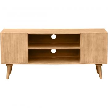Mueble TV de madera maciza de mango con grabados 135 cm RUBIA