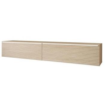 Mesa de TV Sarasota 121 con LED, Roble, 180 x 30 x 33 cm, 2 puertas