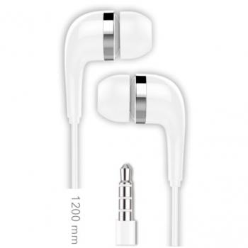 Auriculares Intrauditivos Tech One con Micrófono Integrado - Conexión Jack 3.5mm - Asistente de Voz - Cable de 1.20m - Color Blanco