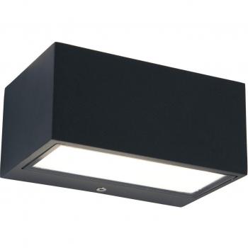 Aplique de Pared LED Lutec Gemini Cuadrado 20W Metal Negro 1230lm 4000K