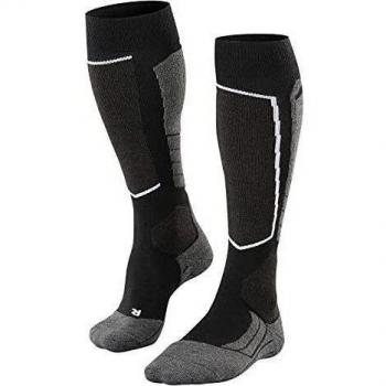 Falke SK2 Wool Knee-High Socks for Men - Black Mix, Size 39-41