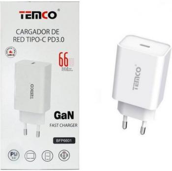 Cargador 66W Ultra Rápido GAN Turbo Charging con Cable 5A 100W, Compatible con iPhone y Samsung, Cargador Pared PD 3.0 USB-C