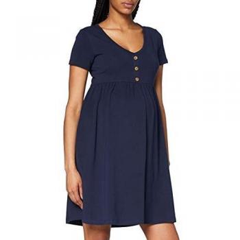 MAMALICIOUS MLSANDRA S/S Jersey Short Dress A, Azul Marino, S para Mujer