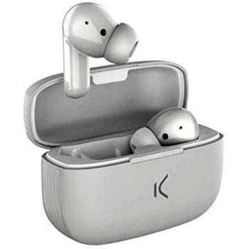KSIX Auricular inalámbrico Bluetooth con micrófono hasta 20 h de música gestión de Llamadas Control por Voz Compatible con Google Assistant o Siri