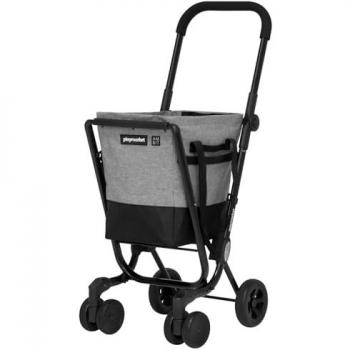 Carro Compra 4 Ruedas Giratorias Easy Go Gris/Negro
