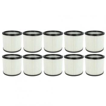 Paquete de 10 Filtros Plisados Compatibles para Aspiradoras Pra PJ700, PJ4500, PJ500, PJ1100, PJ4000, PJ1000 - Blanco
