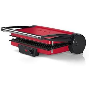 Bosch TCG4104 Table Grill 2000W, Electric Contact Grill, Aluminium, Black and Red