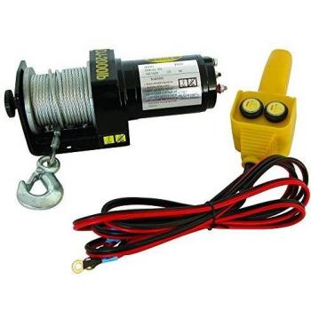 Cabrestante eléctrico 12V 1000kg con cable de acero de 15m y control remoto