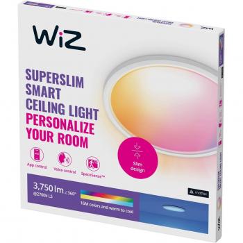 Plafón LED WiZ SuperSlim RGBW Ø54cm Blanco 3800lm