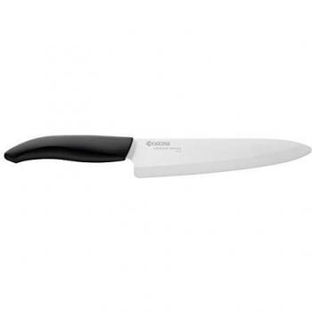 Cuchillo de Chef de Cerámica 18 cm con Mango Negro - Ultra Ligero y Extremadamente Afilado