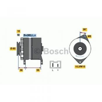 Alternador BOSCH 14V 60A para Renault Clio 1, Rapid y 19 I (3/5 puertas)
