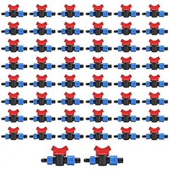 Válvula de Derivación para Cinta de Riego por Goteo 12mm x 16mm - Pack de 50 Unidades, Resistente a Heladas y Golpes