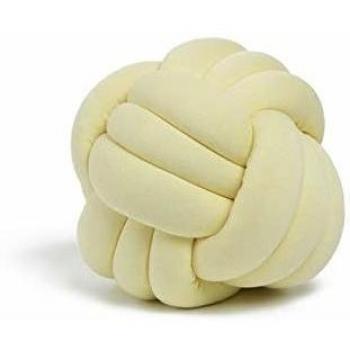 Home Mania 30D-4 Cojín Decorativo Knot Trenzado Realizado a Mano, Amarillo
