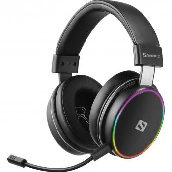 Sandberg HeroBlaster Wireless Headset Auriculares Inalámbrico y alámbrico Diadema Juego Bluetooth Negro con Micrófono Integrado