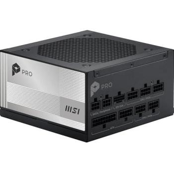 Fuente de Alimentación MSI PRO A850PL PCIE5 850W 80 Plus Platinum Modular ATX 3.1 Soporte GPU PCIe 5.1