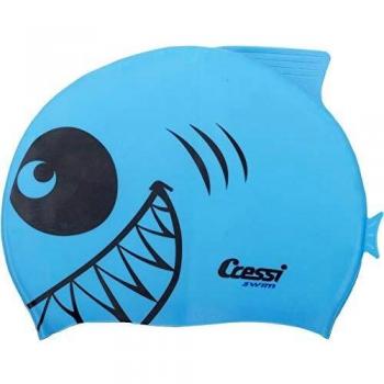 Gorro de natación Cressi Silicona Tiburón Azul Infantil