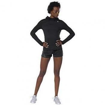 Reebok Re LS Hoodie Sudadera, Mujer, Negro, XL