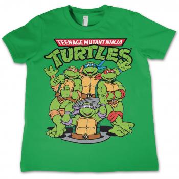 Officially licensed merchandise tmnt group unisex kids t shirts green 56 years