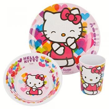 Hello Kitty - Set desayuno melamina sin orla 3 piezas