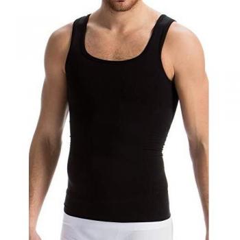 Farmacell Man 418 (Negro, XL) Camiseta de algodón para Hombres con compresión Total