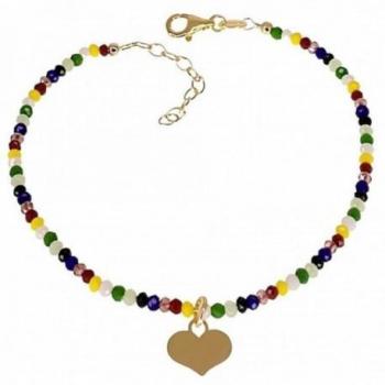 Pulsera de Plata con Chapado en Oro Mujer 17 cm