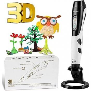 Pluma de Impresión 3D, GIANTARM Pluma 3D con Pantalla LCD,filamento PLA de 12 Colores, Temperatura Ajustable/Velocidad, Boquilla Intercambiable, Juego de lápices de impresión 3D como Regalo Creativo