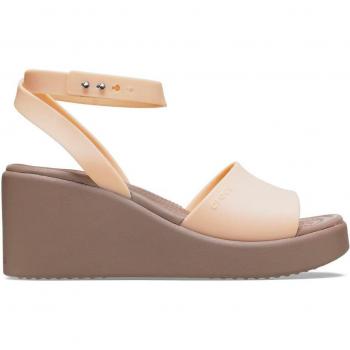 Crocs Sandalias de Cuña con Correa al Tobillo Brooklyn para Mujer