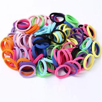 20 gomas elásticas para el pelo, de algodón, para el pelo, elásticas, para el pelo, de algodón, con cuerda de ponytail para el pelo, gruesas y rizadas