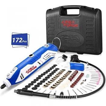 Mini Amoladora Eléctrica APEXGORGE, 135W Herramienta Rotativa Mandril autoblocante universal，172 Accesorios para Manualidad para cortar, lijar, pulir，PRT6