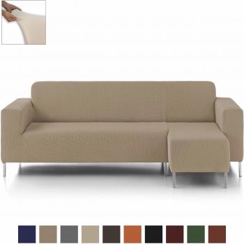 Eiffel Textile Nimes Funda sofá Brazo Corto Derecha, Algodón, Beige, Dos Plazas