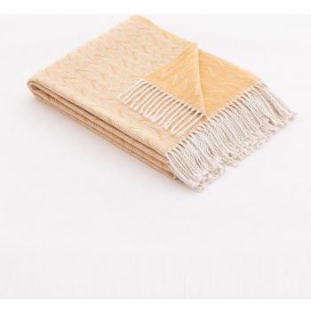 Manta plaid Clowy ocre 130x170 cm