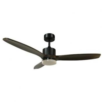 Ventilador de Techo LED Nare Negro con Madera Oscura y Mando a Distancia (22W)