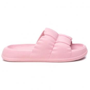Xti Chancla Mujer 141367 Negro - Diseño Acolchado, Suela Antideslizante, Certificado Vegano, Sandalias planas de goma con suela de 4 cm