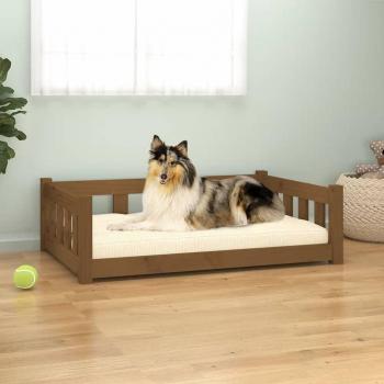 Honey Brown Solid Pine Dog Bed 95.5x65.5x28 cm