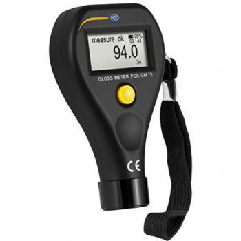 PCE Instruments Gloss Meter PCE-GM 75 - Small Surface Measurement, 60° Geometry, 1245 Value Memory, One-Hand Operation, Includes Calibration Standard PCE-GM 75