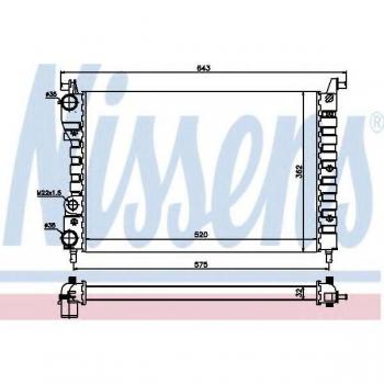 Radiador de refrigeración del motor NISSENS 61801