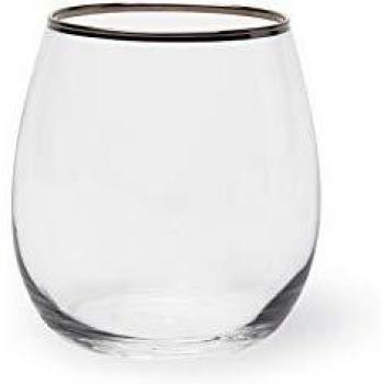 Excelsa Platinum - Juego de 6 vasos de agua de cristal